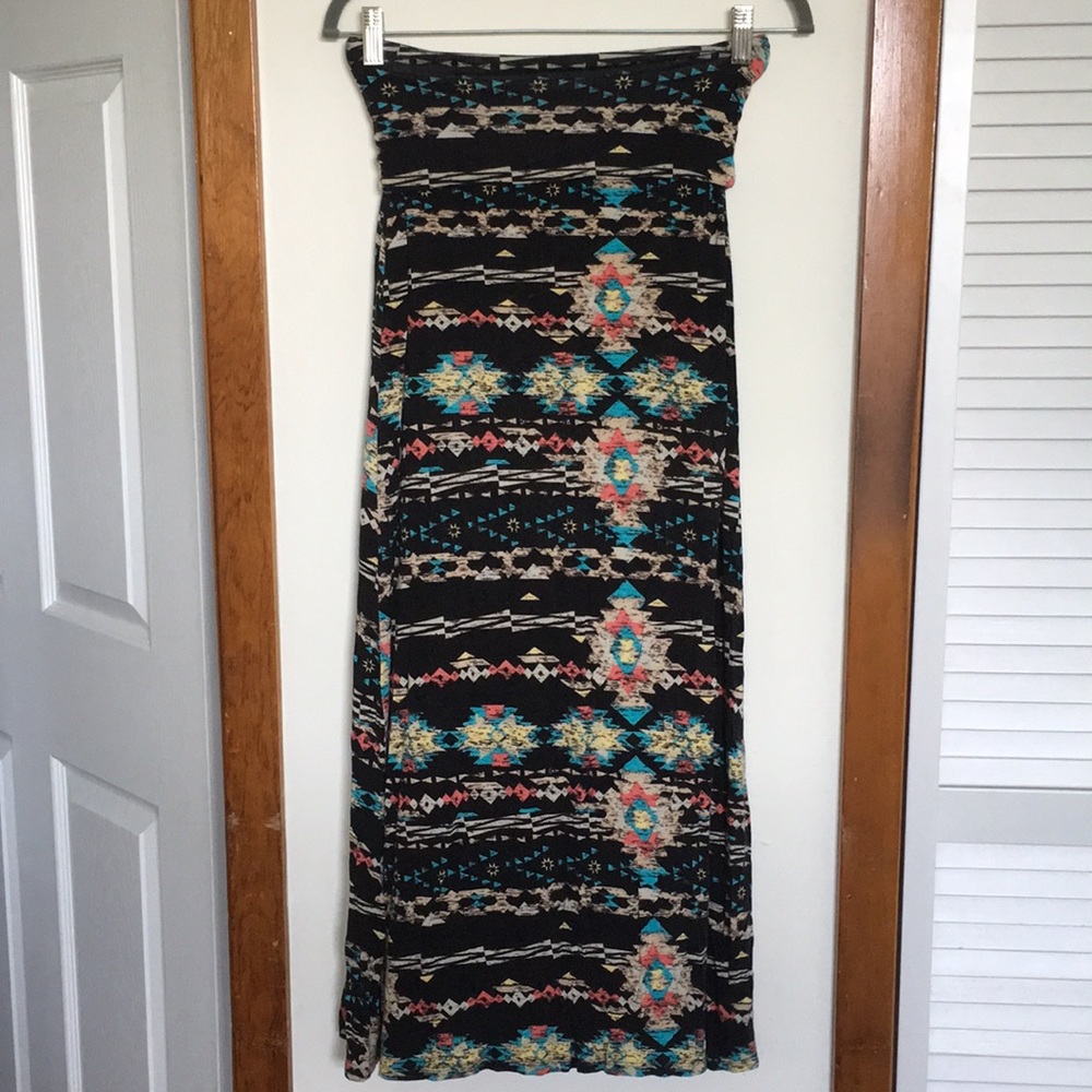 Cantata Tribal Print Maxi Skirt